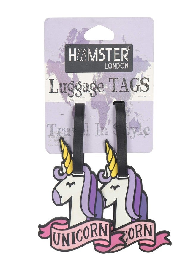 هاستر مجموعة بطاقات أمتعة هامستر لندن / بطاقات أمتعة للسفر - عبوة من قطعتين (يونيكورن) - Image 2